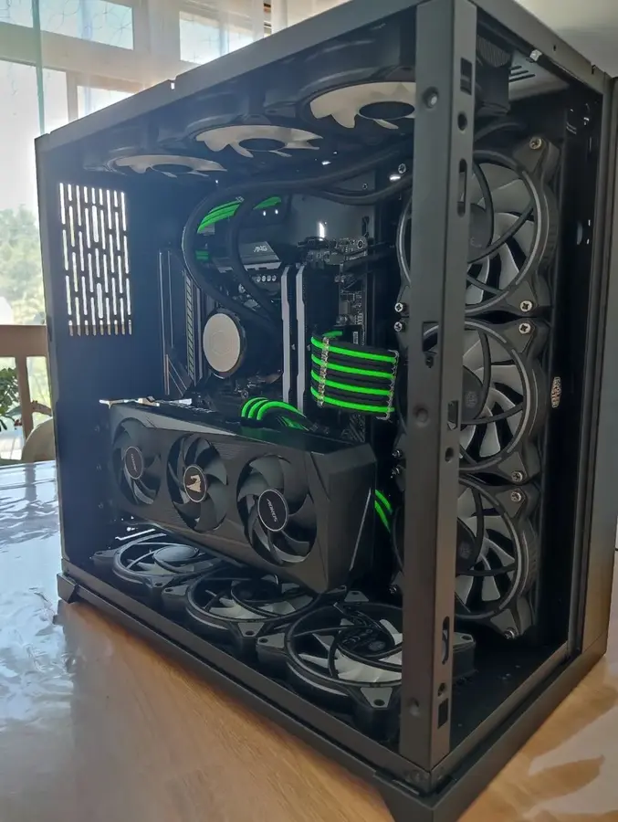 Câblage vert et noir